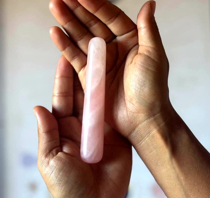 Vara de la Diosa Cuarzo Rosa