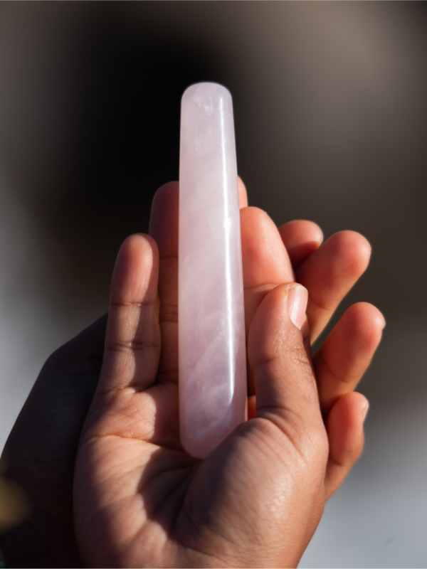 Vara de la Diosa Cuarzo Rosa