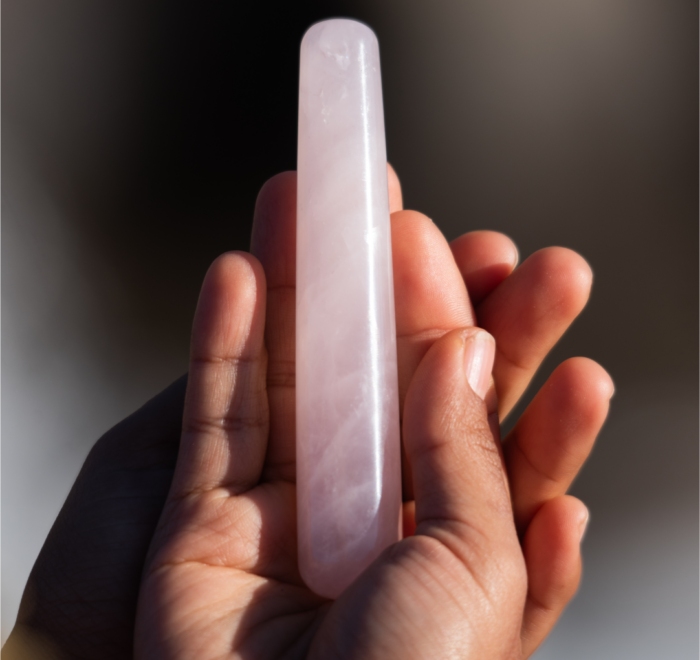 Vara de la Diosa Cuarzo Rosa